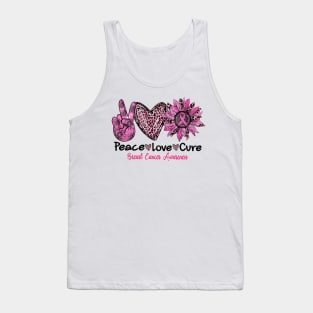 Peace Lover Cure Breast Cancer Awareness Tank Top